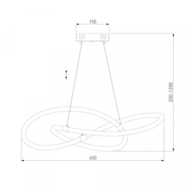 Подвесной светодиодный светильник Eurosvet Smart Warta 90234/1 хром