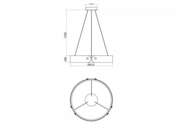 Подвесной светодиодный светильник Maytoni Interstellar MOD309PL-L30GR4K
