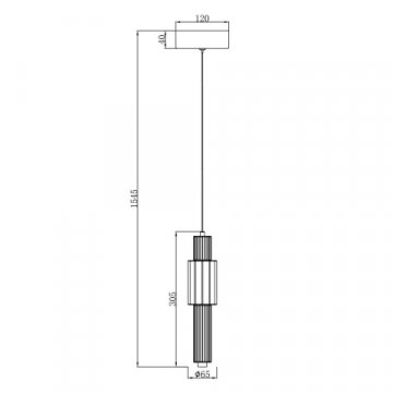 Подвесной светодиодный светильник Maytoni Verticale MOD308PL-L9BL3K