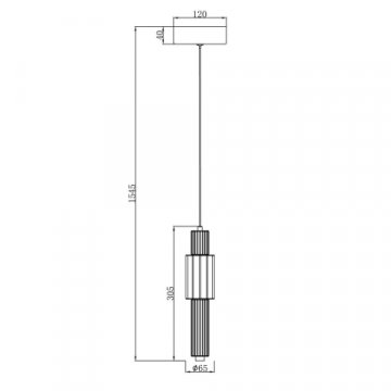 Подвесной светодиодный светильник Maytoni Verticale MOD308PL-L9CG3K