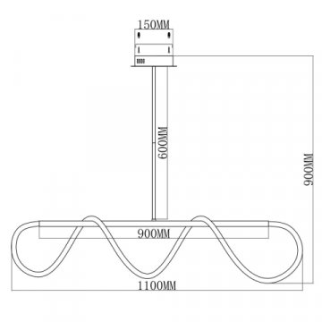 Подвесной светодиодный светильник Moderli True V4082-PL