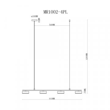 Подвесной светодиодный светильник MyFar Milla MR1002-4PL