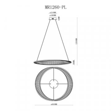 Подвесной светодиодный светильник MyFar Ricky MR1260-PL