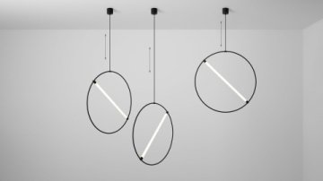 Подвесной светодиодный светильник Siled Truba Hoop 7372999