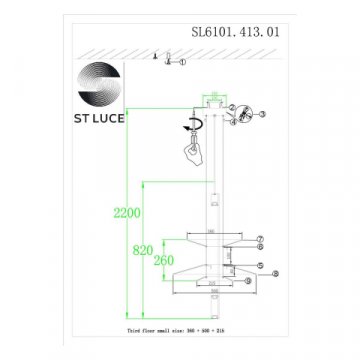 Подвесной светодиодный светильник ST Luce Isola SL6101.413.01