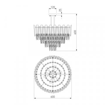 Потолочная люстра Bogates Coda 328/9 Strotskis