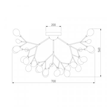 Потолочная люстра Bogates Lamella 556