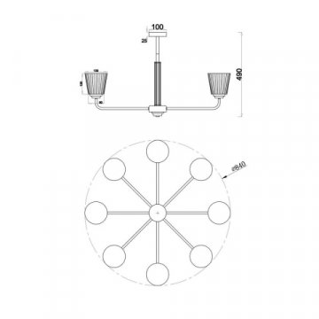 Потолочная люстра Escada NOBLE 685/8PL