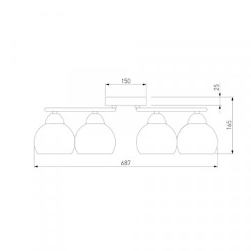 Потолочная люстра Eurosvet 30144/6 античная бронза