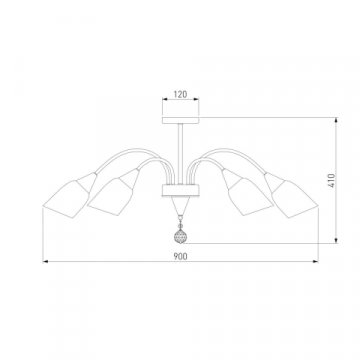 Потолочная люстра Eurosvet 30149 золото