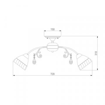 Потолочная люстра Eurosvet 30156/8 белый с золотом