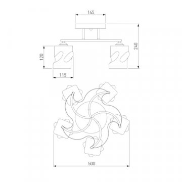 Потолочная люстра Eurosvet 30158/5 античная бронза