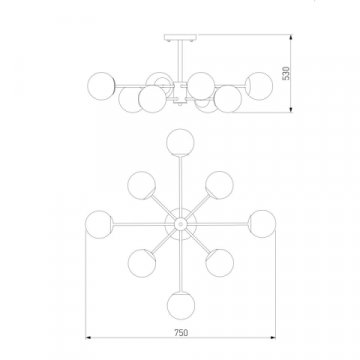 Потолочная люстра Eurosvet Ascot 30166/8 золото