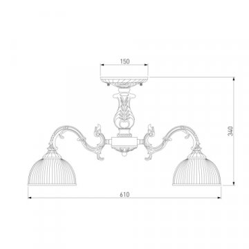 Потолочная люстра Eurosvet Caldera 60106/5 античная бронза