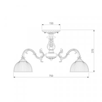 Потолочная люстра Eurosvet Caldera 60106/8 античная бронза