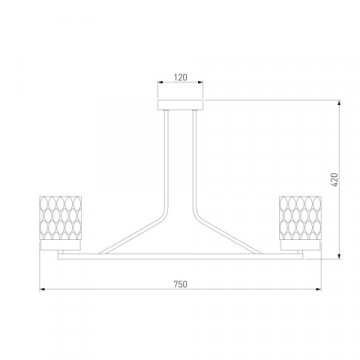 Потолочная люстра Eurosvet Calle 60127/8 латунь