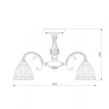 Потолочная люстра Eurosvet Campina 60107/5 белый с золотом