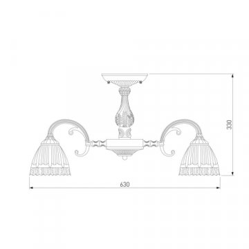 Потолочная люстра Eurosvet Campina 60107/8 белый с золотом