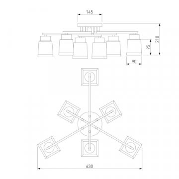 Потолочная люстра Eurosvet Delfi 30162/6 хром