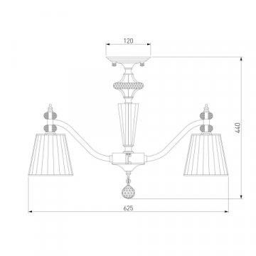 Потолочная люстра Eurosvet Diva 60122/5 хром