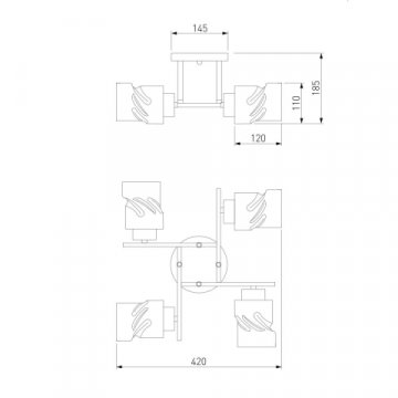 Потолочная люстра Eurosvet Hilari 30165/4 черный жемчуг