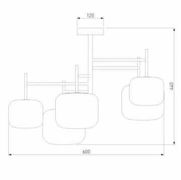 Потолочная люстра Eurosvet Jar 70128/5 хром