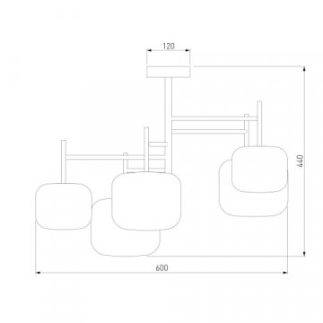Потолочная люстра Eurosvet Jar 70128/5 золото