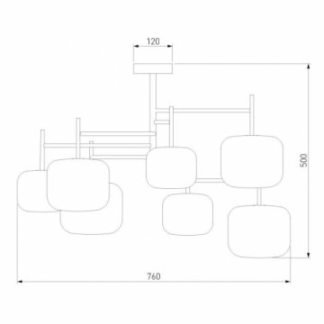 Потолочная люстра Eurosvet Jar 70128/7 хром