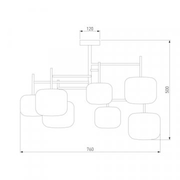 Потолочная люстра Eurosvet Jar 70128/7 золото