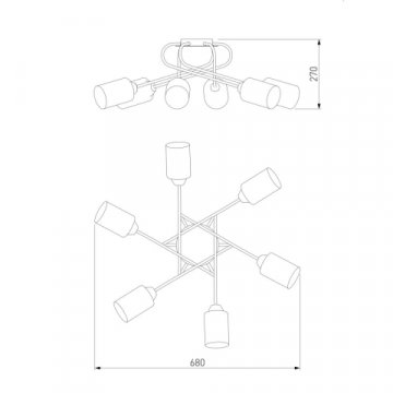 Потолочная люстра Eurosvet Motive 30167/6 хром