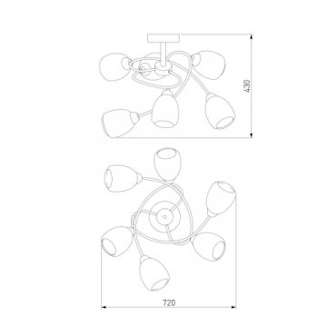 Потолочная люстра Eurosvet Noemi 30168/6 матовое золото
