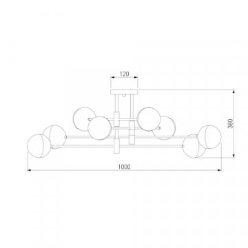 Потолочная люстра Eurosvet Nuvola 70129/8 латунь