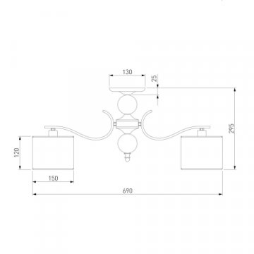 Потолочная люстра Eurosvet Shantel 60111/5 хром