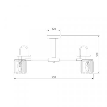 Потолочная люстра Eurosvet Tenia 70090/8 черный