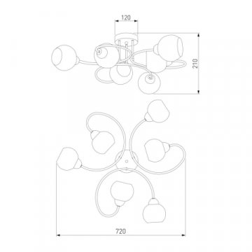 Потолочная люстра Eurosvet Tulia 30136/6 белый