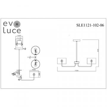 Потолочная люстра Evoluce Aerin SLE1121-102-06