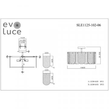 Потолочная люстра Evoluce Erzo SLE1125-102-06