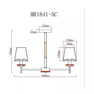 Потолочная люстра MyFar Daniel MR1841-5C