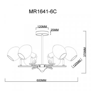 Потолочная люстра MyFar Diana MR1641-6C
