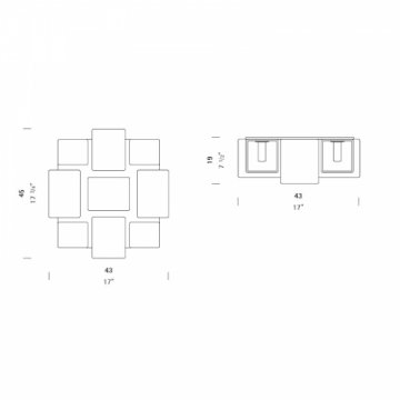 Потолочная люстра Panzeri Domino P 9033