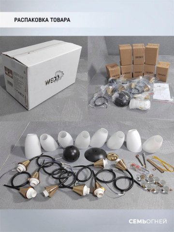 Потолочная люстра Seven Fires Brava WD3514/8C-CF-FGD-WT