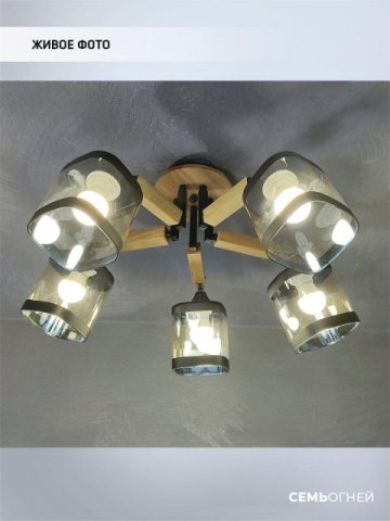 Потолочная люстра Seven Fires Kaleri WD3506/5C-BK-AM