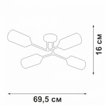 Потолочная люстра Vitaluce V4188-0/4PL