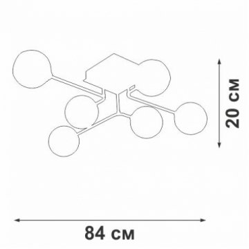 Потолочная люстра Vitaluce V4795-1/6PL