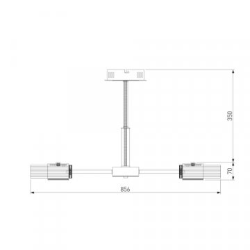 Потолочная светодиодная люстра Eurosvet Jet 90244/8 черный/золото