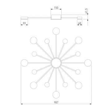 Потолочная светодиодная люстра Eurosvet Nitrino 90242/16 хром