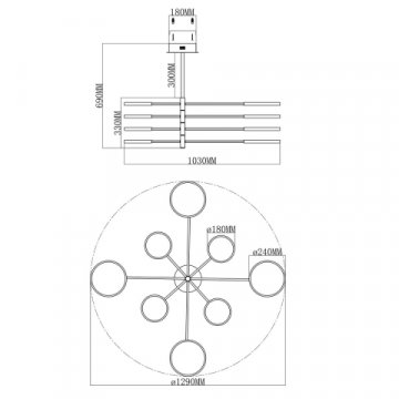 Потолочная светодиодная люстра Moderli Run V5070-CL