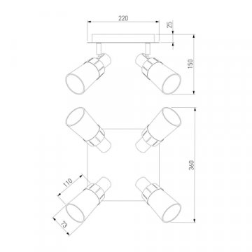 Потолочный светильник Eurosvet 20081/4 белый