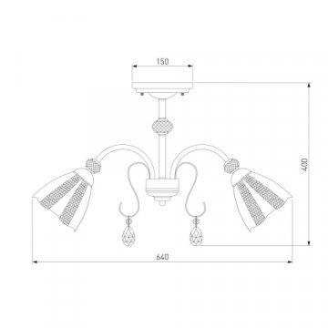 Потолочный светильник Eurosvet 30155/5 античная бронза
