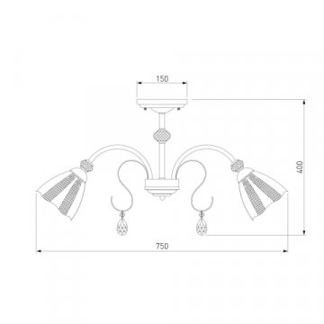 Потолочный светильник Eurosvet 30155/8 античная бронза